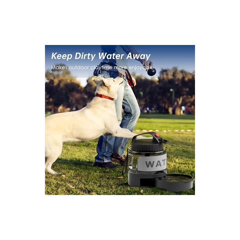 Botella de agua para perros de 54 onzas, dispensador de