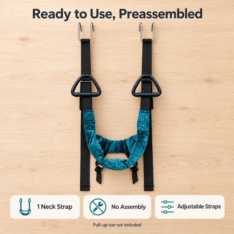 Cervical Neck Traction Device – Adjustable Neck Stretcher Belt with