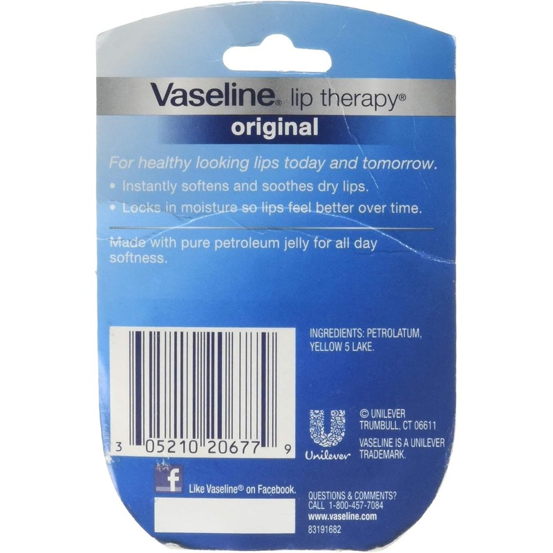 Vaseline Lip Therapy Original.25 oz (Pack of 2)