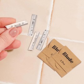 Brandluxe Dermaplaning Refills for Face, Eyebrow Shaping, Gentle Hair Removal 2 pack