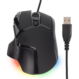 Gaming Mouse Ergonomic Design Adjustable DPI Optical Engine RGB Backlit Plug and Play Wired Mouse
