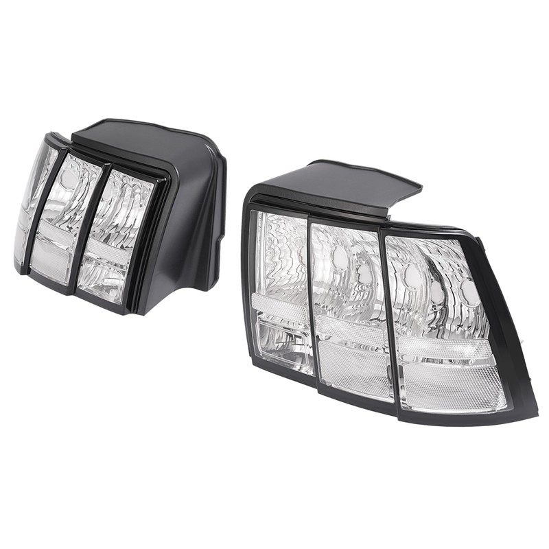 HECASA Pair Tail Lights Compatible with 1999-2004 Ford Mustang Rear