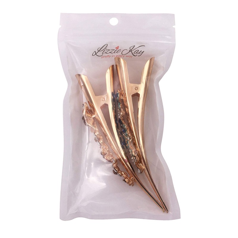 2PCS Boho Iris Dragonfly Long Duckbill Beak Alligator Crocodile Teeth