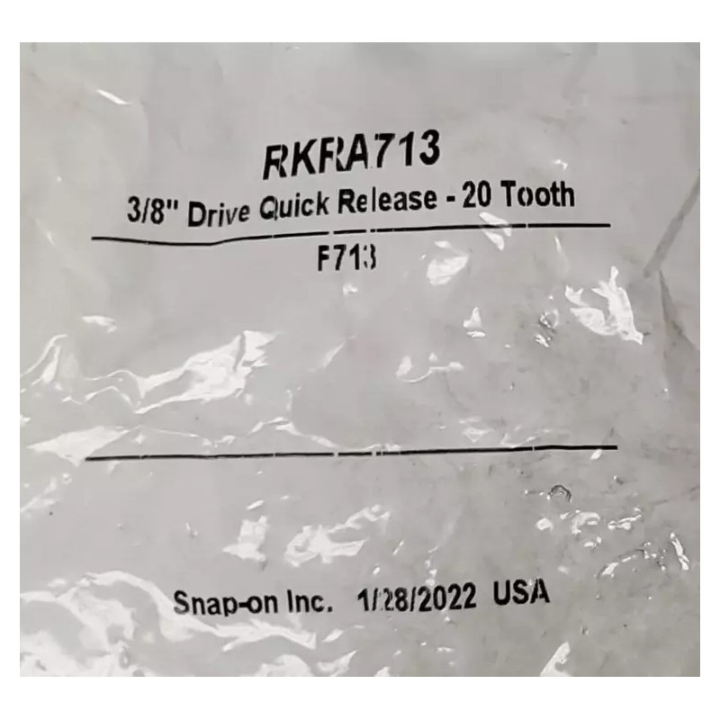 Snap-on Tools 3/8" Drive Ratchet Model F713 Repair Kit RKRA713