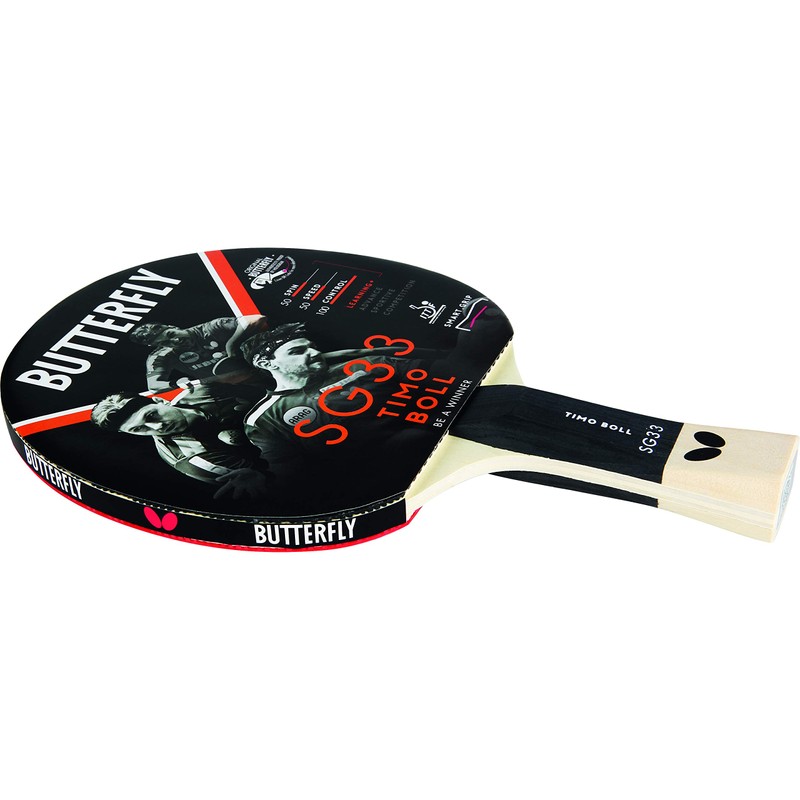 Butterfly SG33 Black & Red Table Tennis Bat - 1