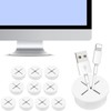 ieron 1 Pack of 10 White 20mm Desk Wire Threading