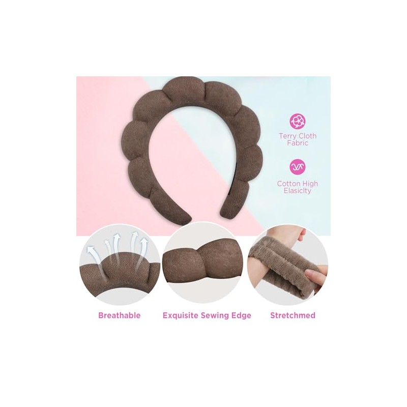 Conjunto WD&CD en café: diadema de esponja con diseño nube