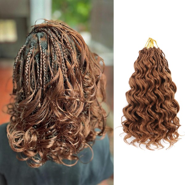 SVNMU Pre-Looped Ocean Wave Crochet Hair 12inch #30 8 Packs