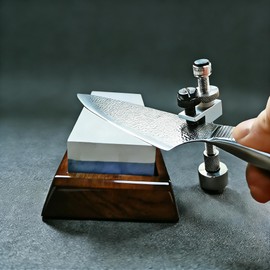 LAVODA SG01 Knife Sharpening Angle Guide Adjustable 0° to 30° for Sharpening Knives on Whetstone/Daimond Stone, Scrolling Knife Sharpener Jig, No More Shaky Hands When Sharpening Knives