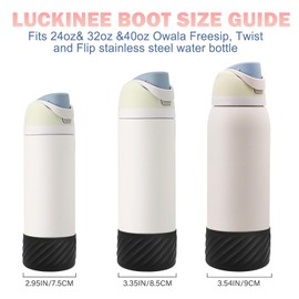 2Pcs Protective Silicone Boot Bottom Base for Owala FreeSip Twist and Flip Flask 32OZ and More Other Flask Water Bottles with Bottom Diameter 3.3-3.43in