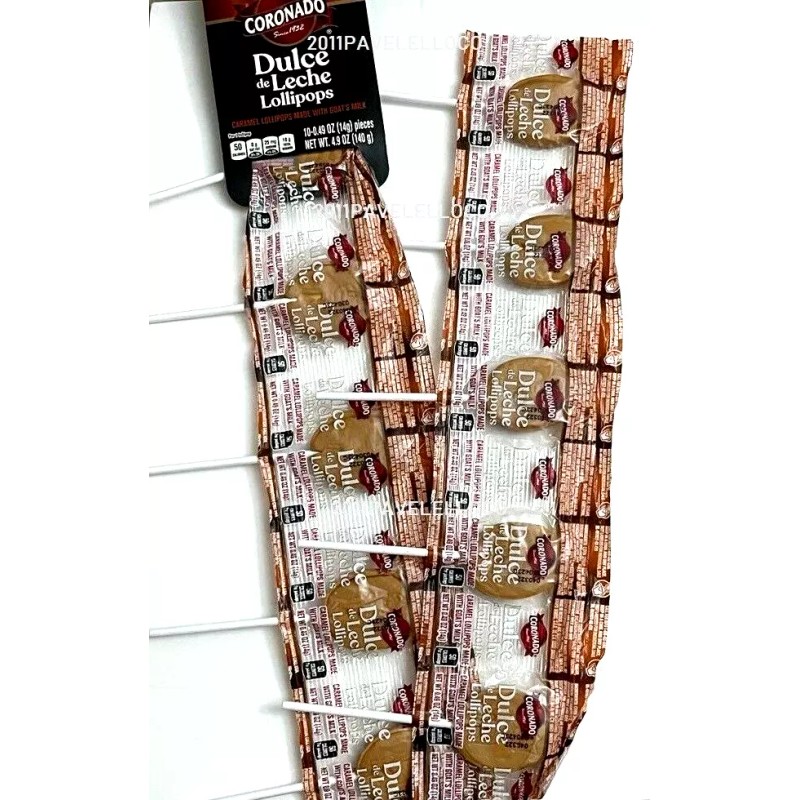 Coronado 20 Coronado Caramel flat Lollipops made w/ Goat's Milk