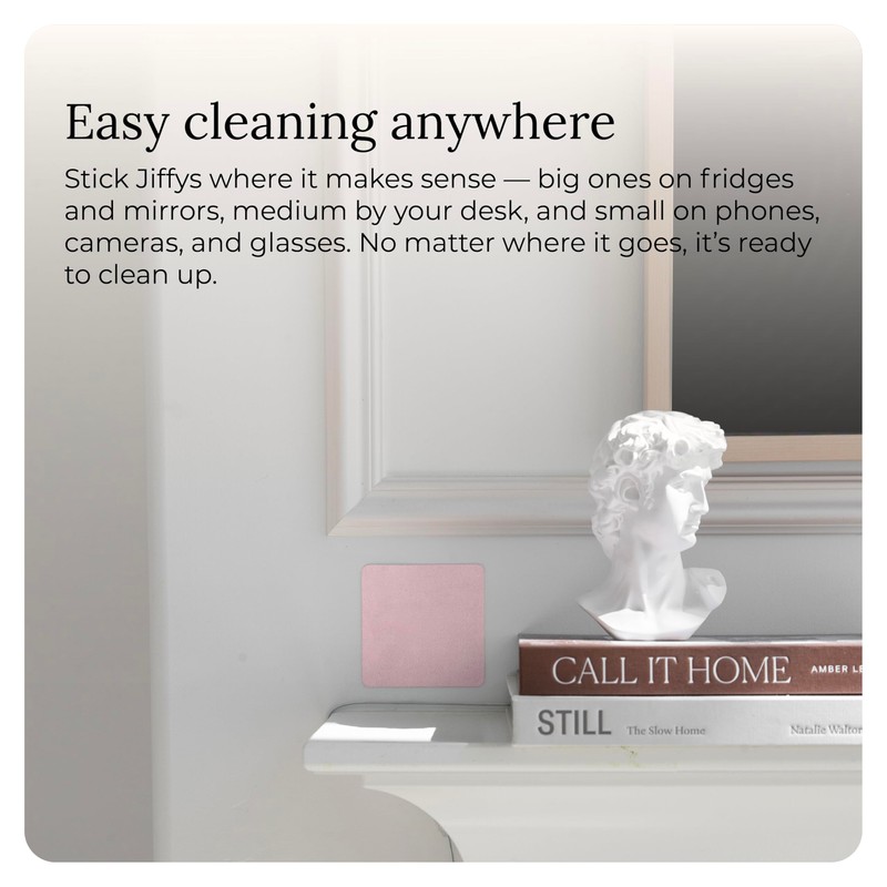 Jiffys Restickable Cleaning Pads – Reusable, Washable, Multi-Surface Cleaner for