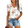 Floral Tops for Women White Shirts for Women Short Sleeve