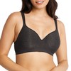 Bali womens Comfort Revolution Wirefree Bra Df3463 Black Swirl Pattern,40D