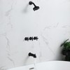 BEIYI 3 Handle Shower Faucet Set with Tub Spout Matte