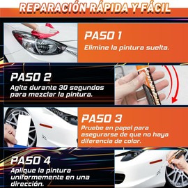Reparador Arañazos Coche，Pintura para retocar , Kit de Reparación de Pintura de Coche - 12ml, Paquete de 4 - Bolígrafo de Pintura para Coche Dos en Uno, Rápida Reparación de Arañazos en Coches (Blanco)