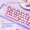Wired RGB Creamy Typewriter Keyboard. 65 Percent Retro LED Membrance