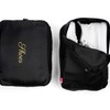 Miamica 2 Pc Travel Shoe Bag Packing Cube, Black, Shoes
