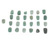 25pcs Rune Stones Set Hand Carved Polished Green Aventurine Portable
