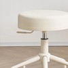 DR.LOMILOMI Pneumatic Swivel Rolling Stool Chair 503 Kai (Standard, Cream)