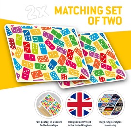 Rectangle Stickers (Set of 2) 10cm - Dominoes Domino Retro Game Fun Decals for Laptops,Tablets,Luggage,Scrap Booking,Fridges, #3243