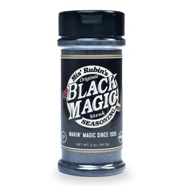 MIS' RUBIN'S BLACK MAGIC SEASONING Charcoal Seasoning for Steak Meat - BBQ seasonings and rubs for smoking and grilling spices - Spices and Seasonings For Grilling - 5 Oz. BBQ Seasoning Shaker