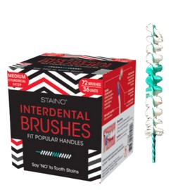 Staino Interdental Brush Refills û Ultra Cylindrical Brush - 36 2-Brush Units/Box