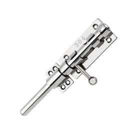 8in Slide Bolt Gate Latch 304 Stainless Steel Barrel Bolt Latch Heavy Duty Door Security Lock Thickened Door Latches Hardware with Mounting Screws for Barn Fence Shed Basement