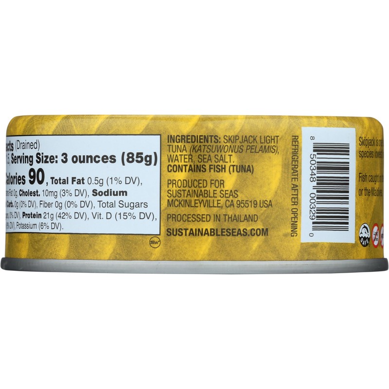 SUSTAINABLE SEAS Chunk Light Tuna In Water, 5 OZ