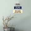 Basic No Cash Accepted Sign (Brushed Silver) - Small