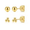 Thonoko Gold Hoop Earrings Set (Gold Ball-2pcs), Copper