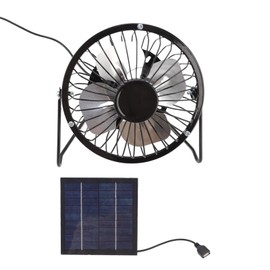 Natudeco USB-Solar-Ventilator, Solarbetriebener Lüfter, Tragbarer Mini-Ventilator Mit Photovoltaik-Solarpanel Für Camping, Gewächshäuser, Wohnmobile