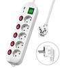 Maiyle 5-Way Power Strip, Power Strip Individually Switchable 1 2