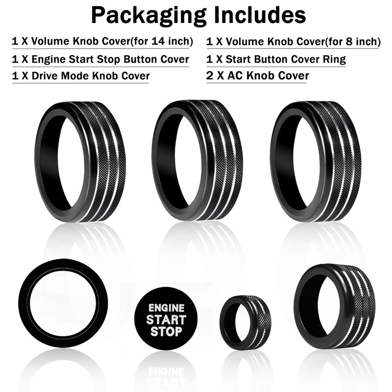 SENSHINE Knob Covers for Toyota Tacoma Accessories 2024 2025 8"