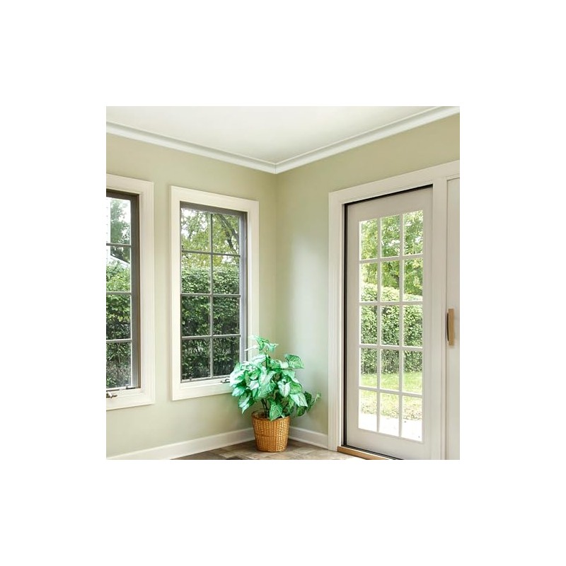 Art3d 10-Pack 47Ft White Ceiling Crown Molding Trim, High Impact