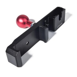 HYSHIKRA Dual Slot Mount - Universal 25mm/1inch Ball Adapter Holder for Walkie Talkie, Mic & Smartphone | Secure Clip, Heavy Duty Design with RAM Mounts B Size Double Socket Arm