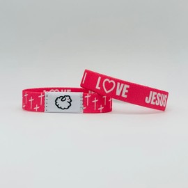 Daily Bible Verse Bracelet Daily Sheepy Bible Verse Christian Bracelet -I Love Jesus - Color: I Love Jesus
