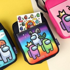 Among Us Square Standard Crossbody Pouch Rainbow Three Musketeers