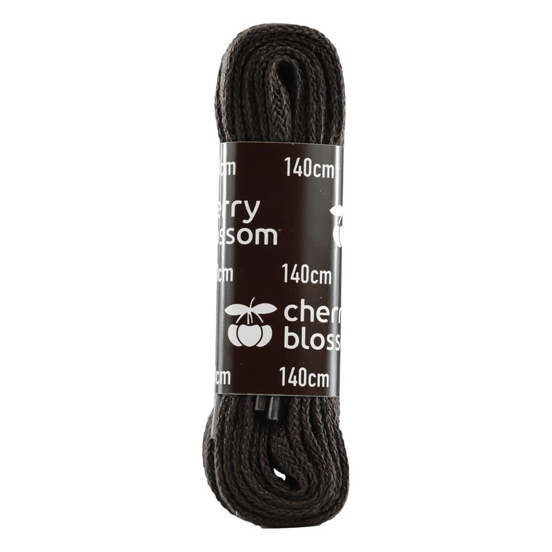 Cherry Blossom Footwear Flat Lace Shoelaces, Brown, 140cm