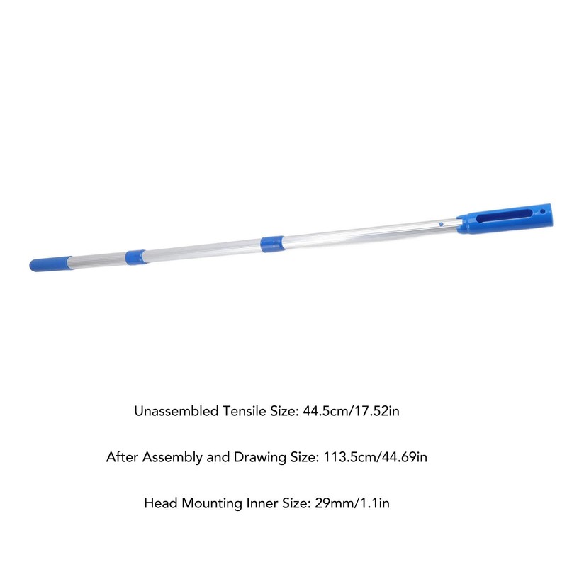 Telescopic Swimming Pool Pole, 3 Section Retractable Net Non Deformation