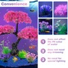 Ameliade Aquarium Artificial Plastic Plants Decoration, Pink Cherry Blossom Tree