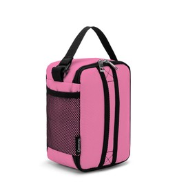 BEIMILY Lunch Box for Men Women Adults,Mini Insulated Lunch Bag for Office Work Picnic,Reusable Portable Lunchbox,Soft Cooler Tote Bag,6 can cooler bag,Mini,Pink