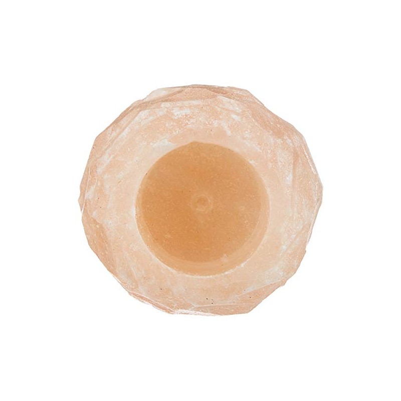 HIMALAYA SALT DREAMS Teelichthalter Rock, Kristallsalz aus Punjab/Pakistan, Orange, ca.