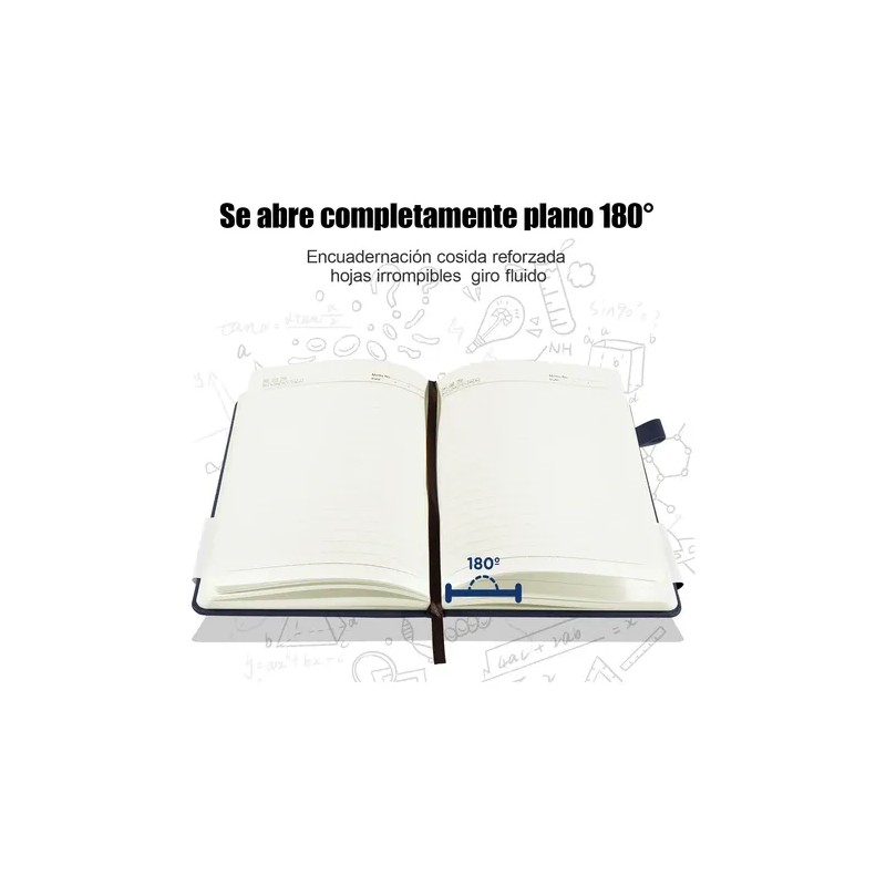 2 Cuadernos A5 Tapa Dura De Piel, 360 Páginas +