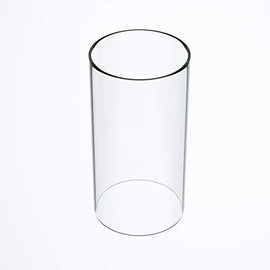TLLAMP Large Size Hurricane Candle Holder - Glass Cylinder Open Both Ends, Open Ended Hurricane, Glass Lamp Shade Replacement (3" Wide x 4" Tall)