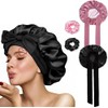 Gorro de Pelo Rizado de Satén, 4PCS Gorro de Seda