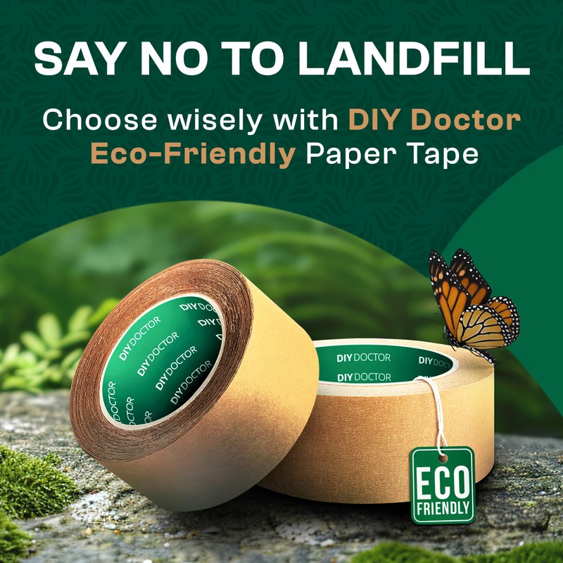 DIY Doctor 3 Rolls Brown Paper Packing Tape – Eco-Friendly