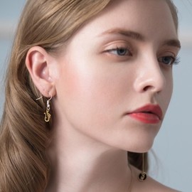 COHEALI S Ring Toggle Clasps 10 Sets Drop Silver S Hook Ring Jewelry Clasps Ring Clasps Connectors for Necklace Bracelet Jewelry Making DIY Crafts - Golden