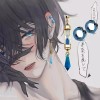 Jextech Aretes Vanitas No Carte Anime Vampiro Luna Azul Metal