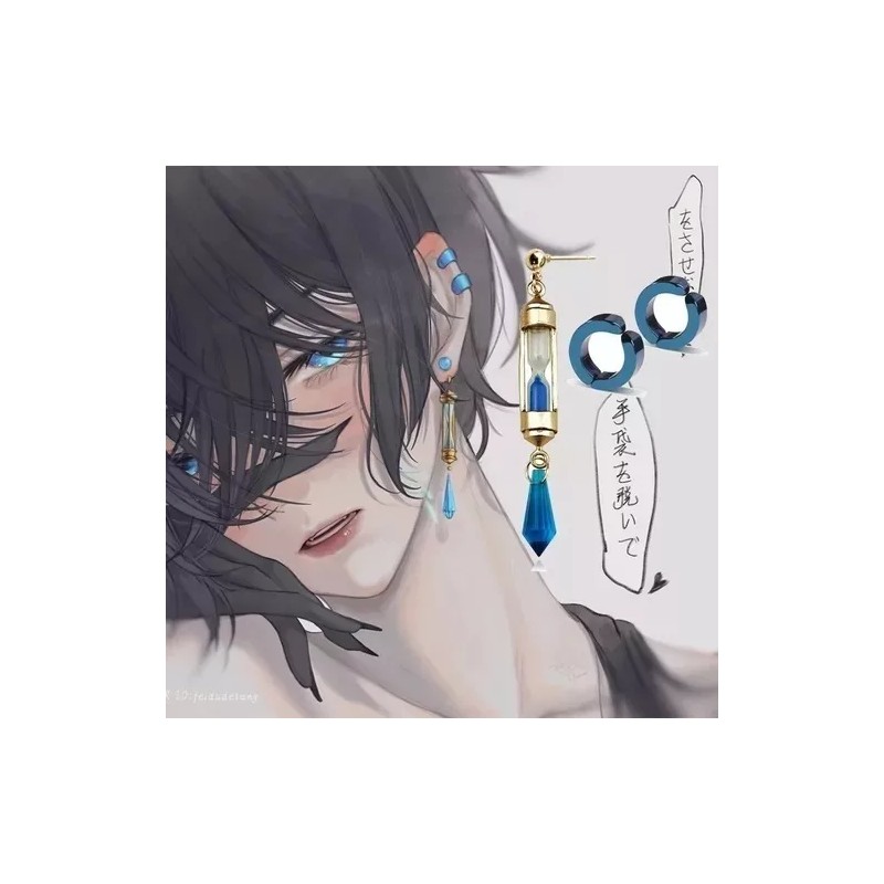Jextech Aretes Vanitas No Carte Anime Vampiro Luna Azul Metal
